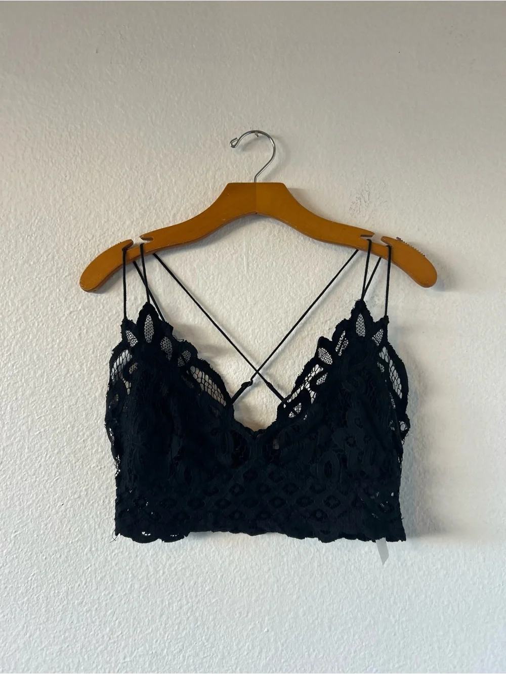 Free People Black Crochet Lace Bralette
